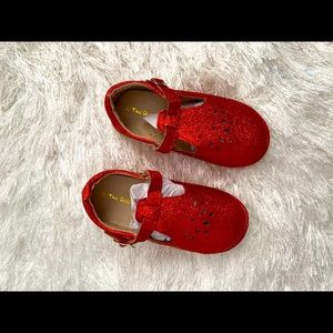 Girls Red Sparkling Shoes